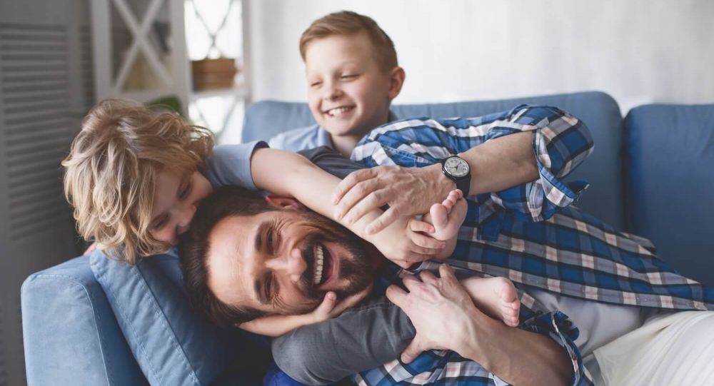 single day enjoying time with his children