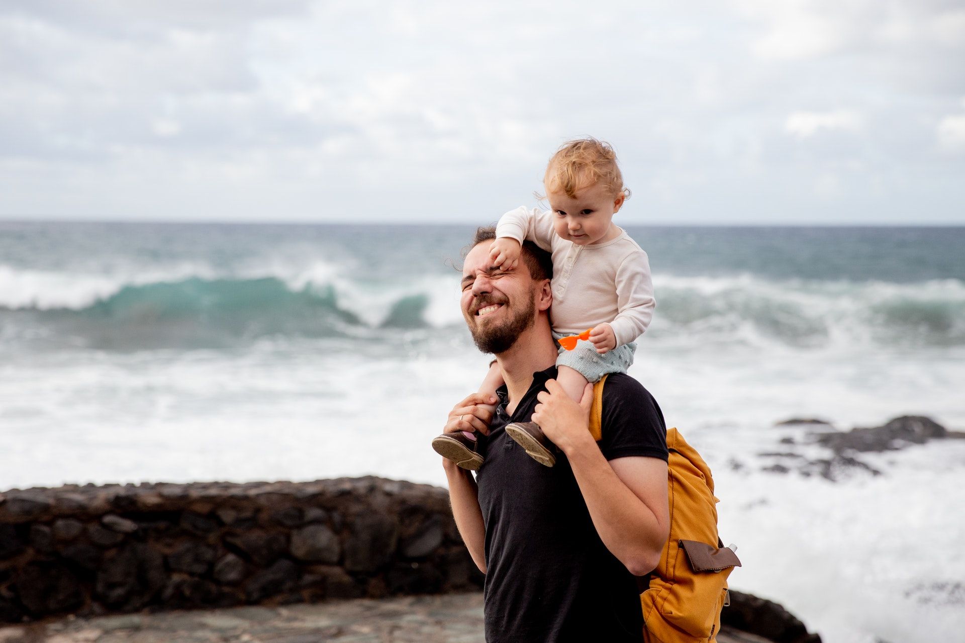 Father and Child at the Beach