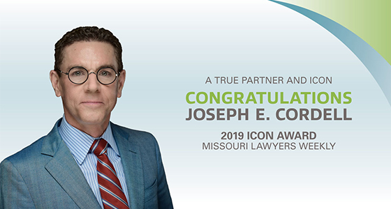 Joe Cordell ICON Award Missouri Lawyers Weekly