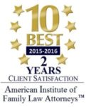 10 Best 2015-2016 2 Years Client Satisfaction American Institute of Family Law